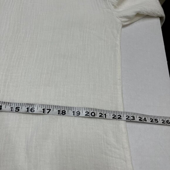 Show Me Your Mumu Coverup Womens S Cream Captain Button Down Gauze Maxi Beachy - Picture 10 of 10